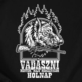 Vadászni mentem férfi póló (Fekete)