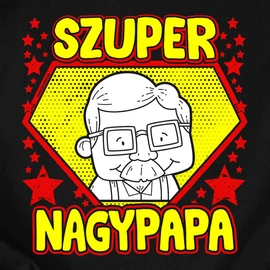 Szuper nagypapa férfi póló (Fekete)