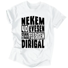 Nekem 40 évesen férfi póló (Fehér)