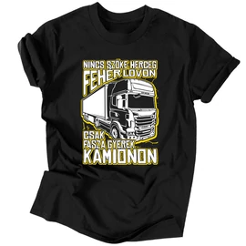 Fasza gyerek kamionon férfi póló (Fekete)