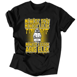 Méhész szív méhész lélek férfi póló (Fekete)