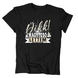 Dikk! Nagytesó lettem gyerek póló (Fekete)