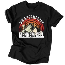 Hív a természet  férfi póló (Fekete)