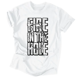 Fire in the hole férfi póló (Fehér)