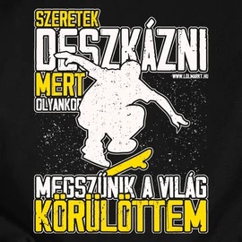  Szeretek deszkázni férfi póló (Fekete)