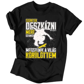  Szeretek deszkázni férfi póló (Fekete)
