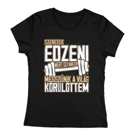 Szeretek edzeni női póló (Fekete)