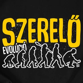 Szerelő evolúció  férfi póló (Fekete)