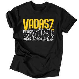 Vadász evolúció férfi póló (Fekete)