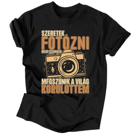  Szeretek fotózni férfi póló (Fekete)