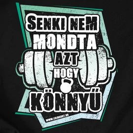 Nem könnyű férfi póló (Fekete)