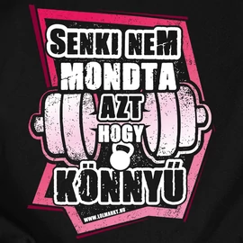 Nem könnyű női póló (Fekete)