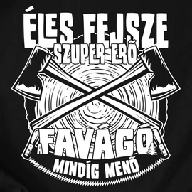 Éles fejsze férfi póló (Fekete)