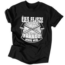 Éles fejsze férfi póló (Fekete)