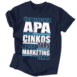 Apa, a cinkostárs férfi póló (sötétkék)
