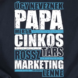 Papa, a cinkostárs férfi póló (sötétkék)