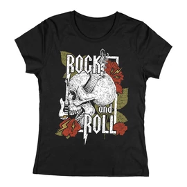 Rock'n'Roll női póló (Fekete)