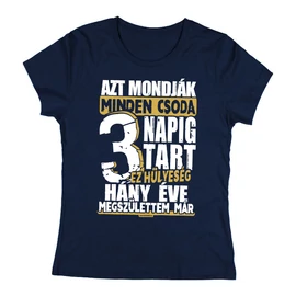 Csoda vagyok női póló (sötétkék)
