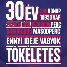 Ennyi ideje vagyok tökéletes női póló előnézeti kép (Sötétkék_b)