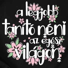 A legjobb tanító néni női póló (Fekete)