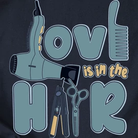 Love is in the hair férfi póló (Sötétkék)