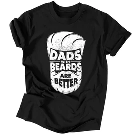 Dads with beards férfi póló (Fekete)