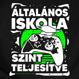 Szint teljesítve gyerek póló (Fekete)
