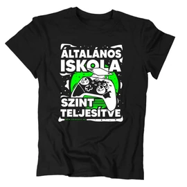 Szint teljesítve gyerek póló (Fekete)