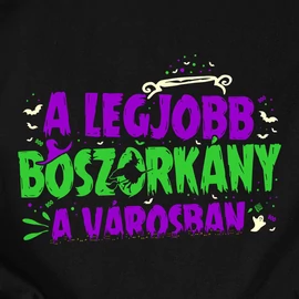 A legjobb boszorkány a városban női póló (Fekete)