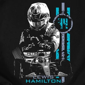 Lewis Hamilton férfi póló (Fekete)