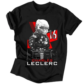 Charles Leclerc férfi póló (Fekete)