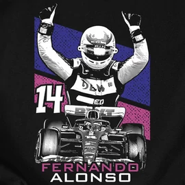 Fernando Alonso férfi póló (Fekete)