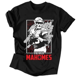 Patric Mahomes szurkolói férfi póló (Fekete)