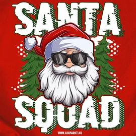 Santa Squad férfi póló (Piros)