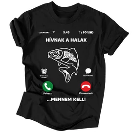 Hívnak a halak férfi póló (Fekete)