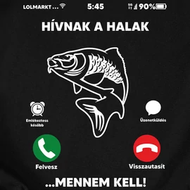 Hívnak a halak női póló (Fekete)