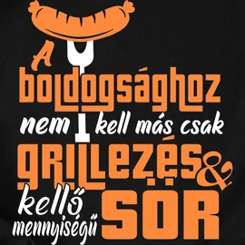 Grill és sör kötény (fekete)