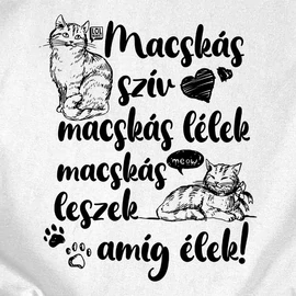Macskás szív macskás lélek RD (Fehér)