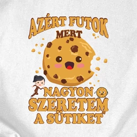 Azért futok férfi póló (Fehér)