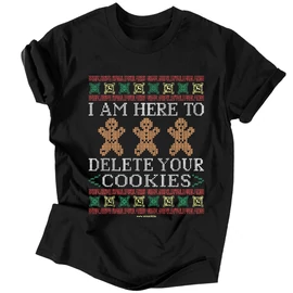 Delete cookies férfi póló (Fekete)