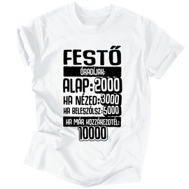 Festő Óradíjak férfi póló (fehér)