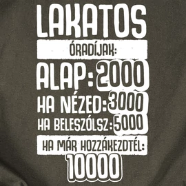 Lakatos Óradíjak férfi póló (grafit)