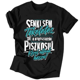 Piszkosul tökéletes Keresztapa férfi póló (fekete)