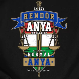 Rendőr anyuka női póló (fekete)