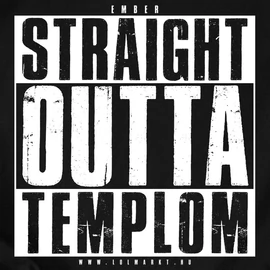 STRAIGHT OUTTA TEMPLOM férfi póló (fekete)