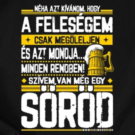 Néha azt kívánom férfi póló (Fekete)