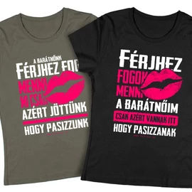 Férjhez fogok menni - Lánybúcsú póló szett (Grafit-Fekete)