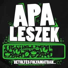 Apa leszek férfi póló (Fekete)