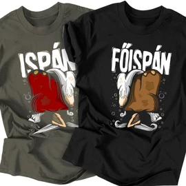 Főispán - Ispán legénybúcsú póló szett (Fekete-Grafit)