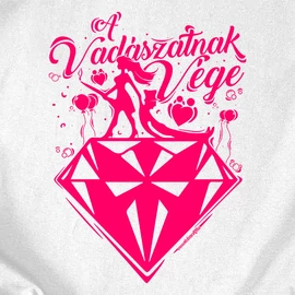 A vadászatnak vége lánybúcsú póló szett (Fehér-Fekete)